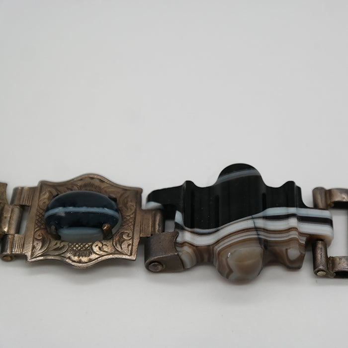 Victorian Scottish Banded Agate Belt Buckle Bracelet – Wendy Mink